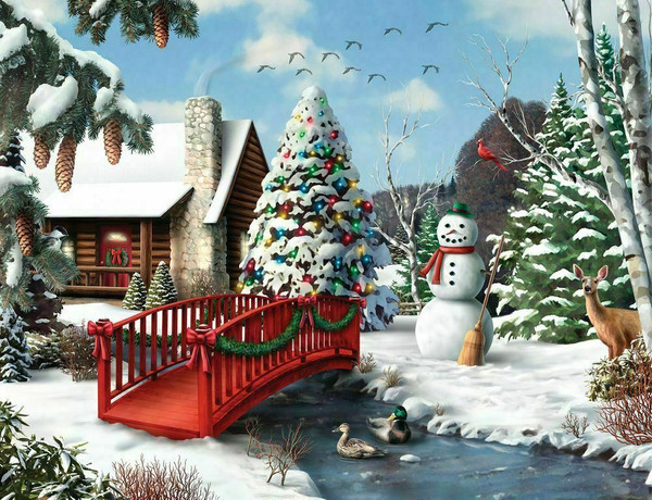 Winter's Home 500 Piece Jigsaw Puzzle for sale by Springbok Puzzles