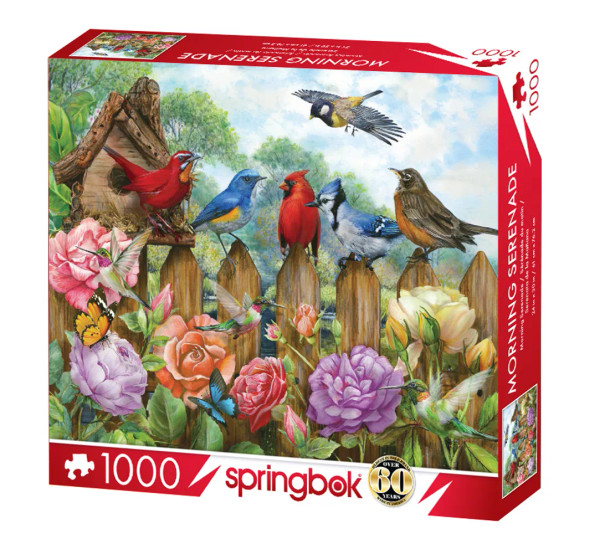 Morning Serenade 1000 Piece Jigsaw Puzzle arrives in a packaging of the highest quality 100% recycled materials with 80-90% post consumer waste.